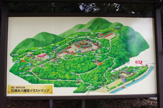 山全体の広大な神社。登るのが大変そうだ。