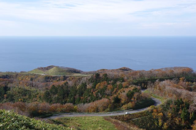 南西側、これから進む山道。