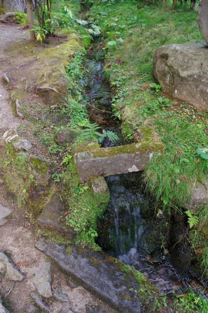 その水が参道へ心地よい流れを作ります。