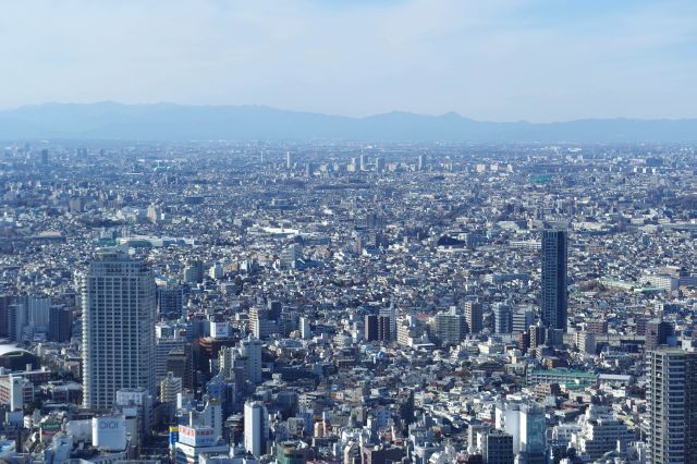 池袋周辺の街並み。