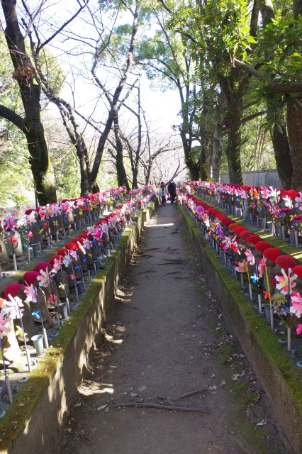 墓所横にも地蔵の列が続きます。