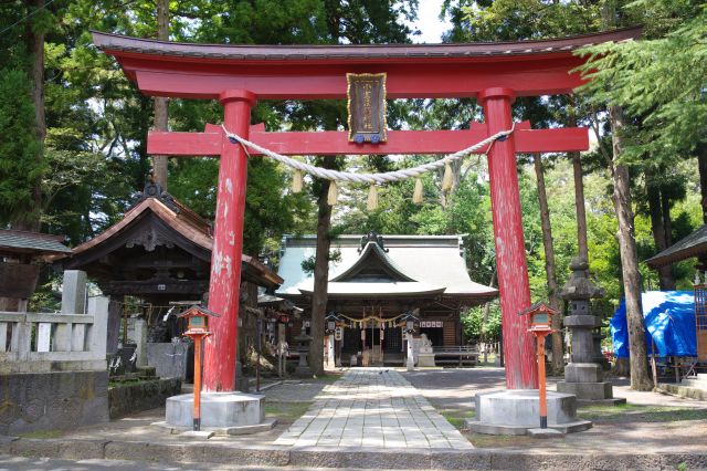 大鳥居から神社境内は別世界へ。