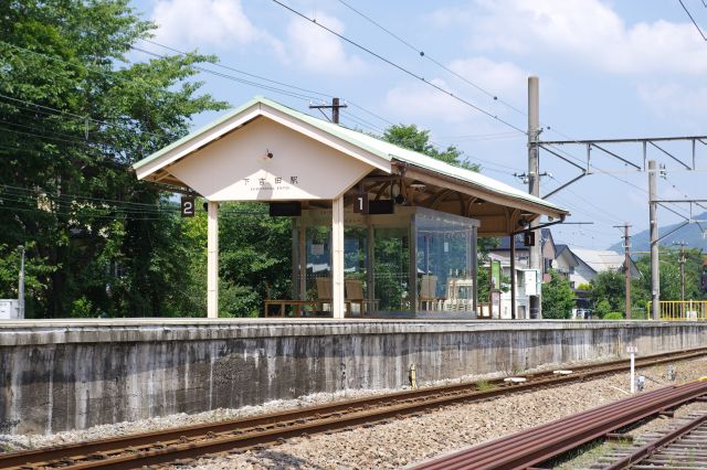 駅のホームと待合室。