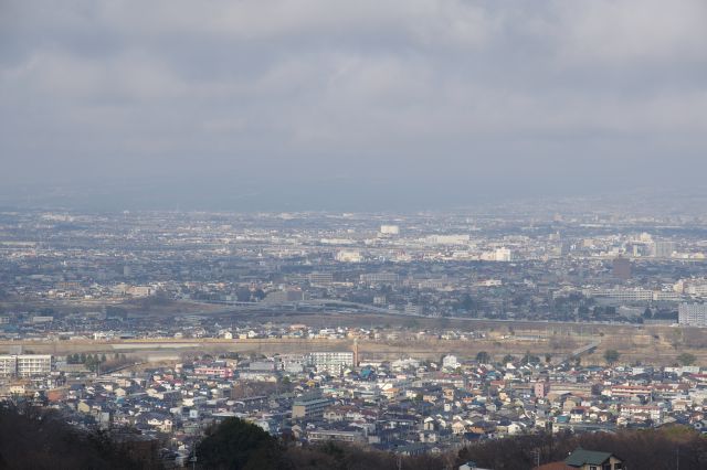 高崎の北側の町並み。