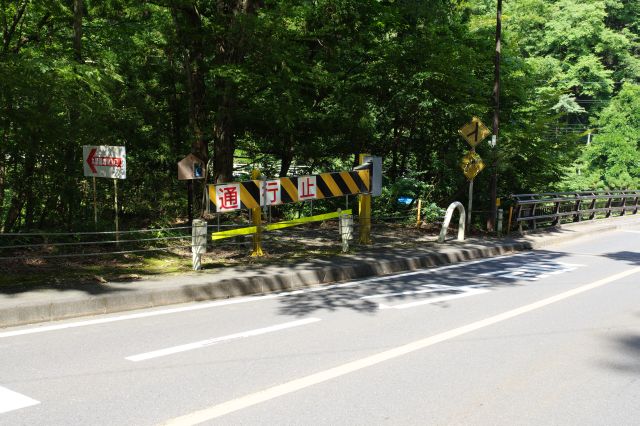 九頭龍神社から約150m奥へ、九頭竜橋を渡ってすぐ右に滝への入口があります。