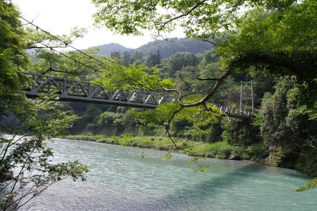 遊歩道からの楓橋。