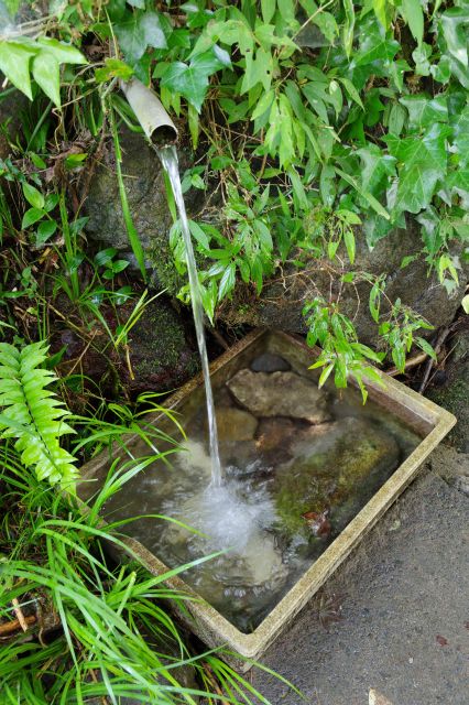 右側は民家で、そこから流れる水も涼し気で心地よい。