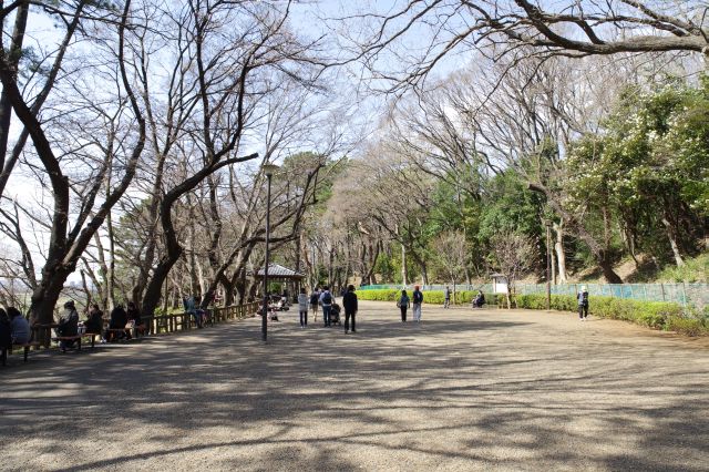 川に向かって眺めの良い心地よい公園です。