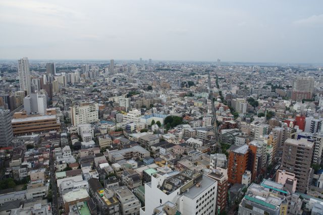 南西側。二子玉川方面。遠くは箱根、伊豆半島方面。