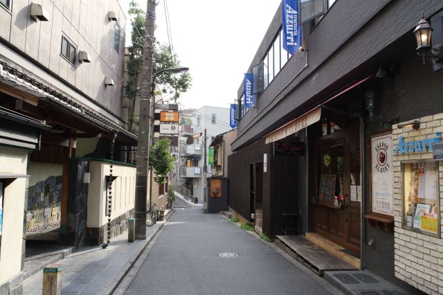 狭い路地に和風だけでなくイタリア料理等洋風のお店もあり、それぞれ良い香りが漂います。