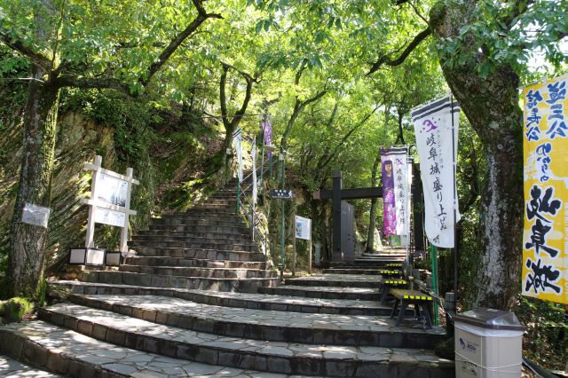 自然豊かな山道。右側から進みます。