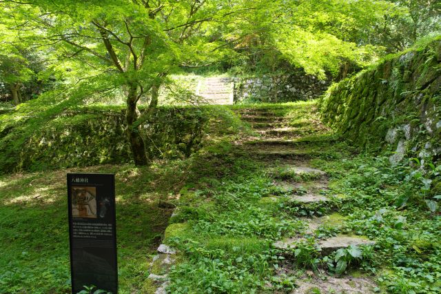 階段の先には八幡神社。