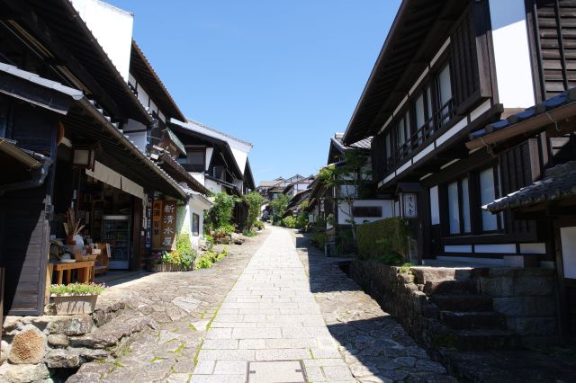 地酒の商店、蕎麦屋など様々な店舗があります。