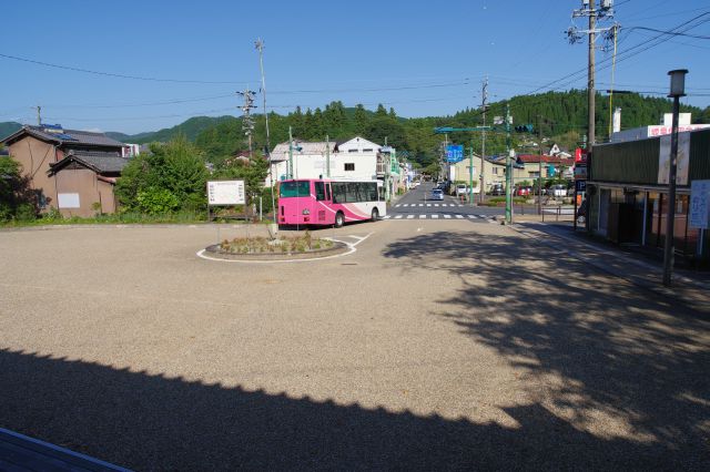 駅前のロータリー。