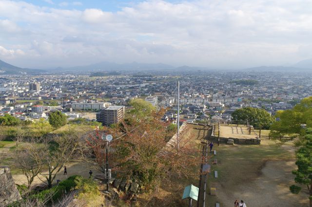 南側は平野の奥の方。