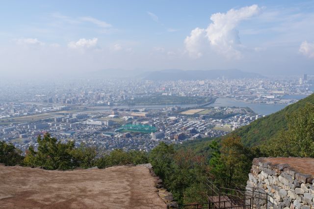 当時は島だった屋島、そこから四国本土を眺めていた門跡。