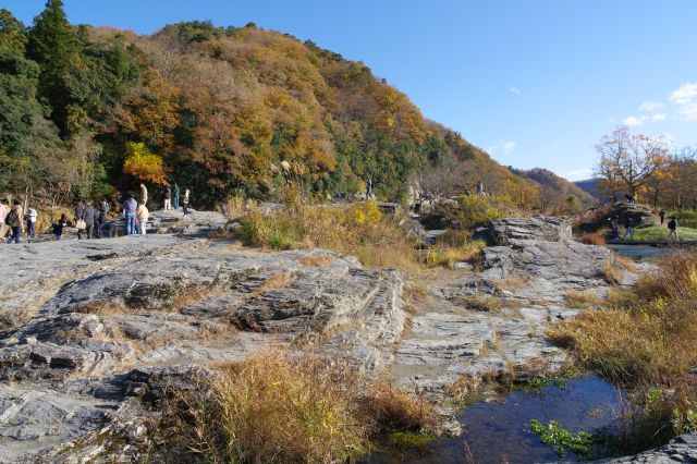 段上へ、起伏のある岩場が続きます。