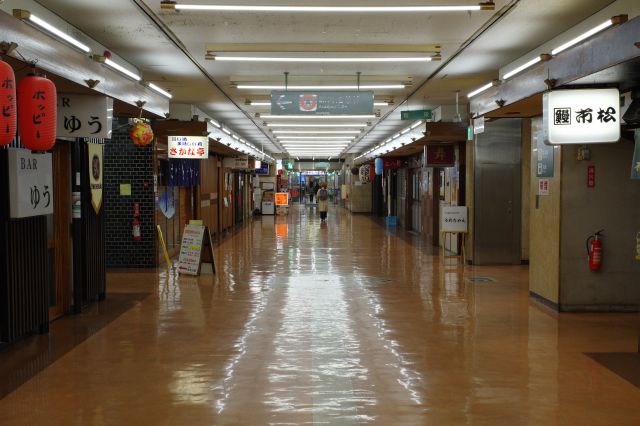 地下の飲食店街、「サラリーマンのオアシス」の雰囲気を感じられます。