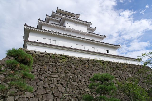 天守脇を歩くも天守は見上げる高さ。