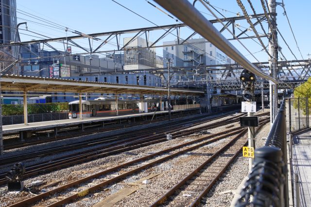 甲府駅の身延線のホーム。