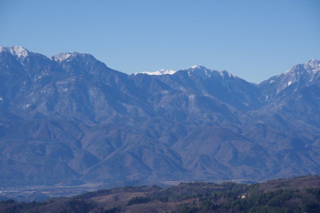 ダイナミックな山並（山に詳しくないので後で調べます）