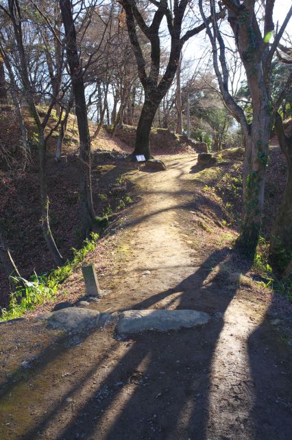 虎口から土橋を渡りました。