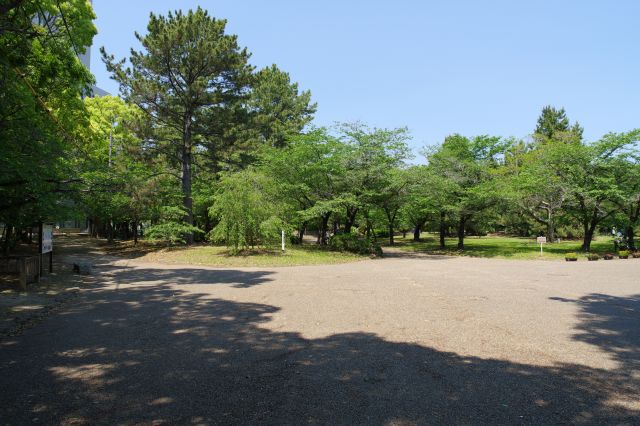 中は木々が豊かな公園です。