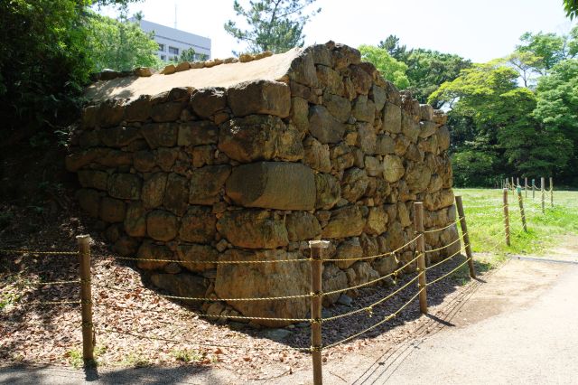 裏御門跡の石垣（左側）。