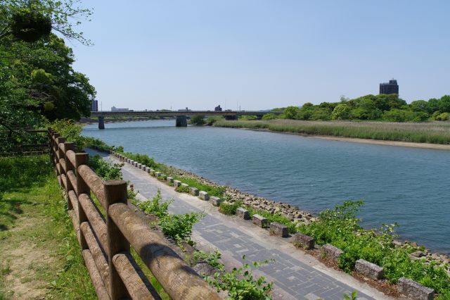 川沿いの遊歩道という感じです。。