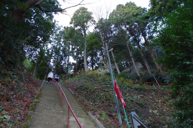 さらに急階段を登ります。