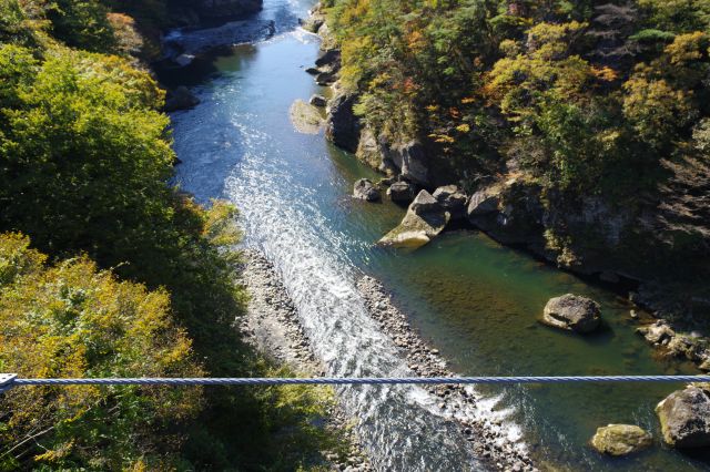 足元の水の流れ。