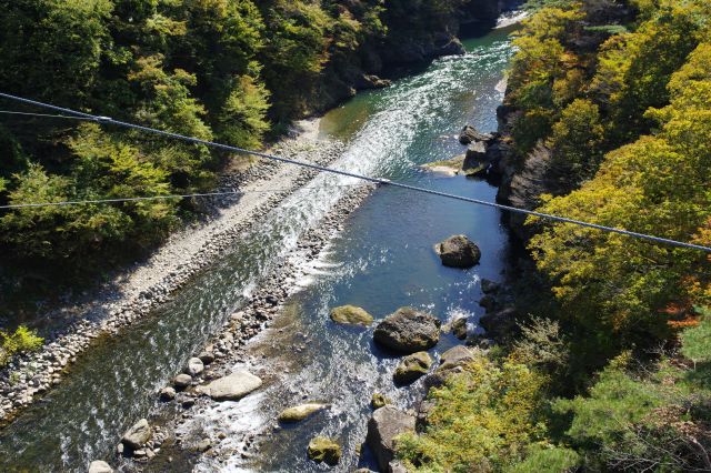 橋からの風景。