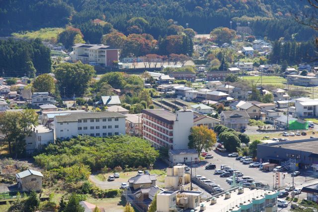 鬼怒川温泉街の町並み。