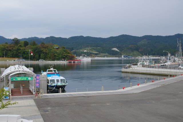 海を望む。カモメの声、波は穏やか。