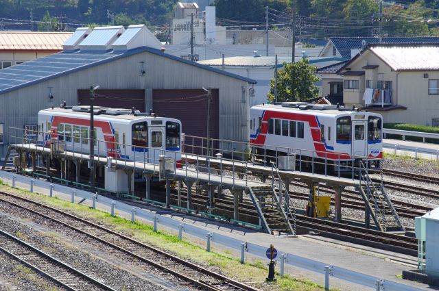 三陸鉄道の車庫。