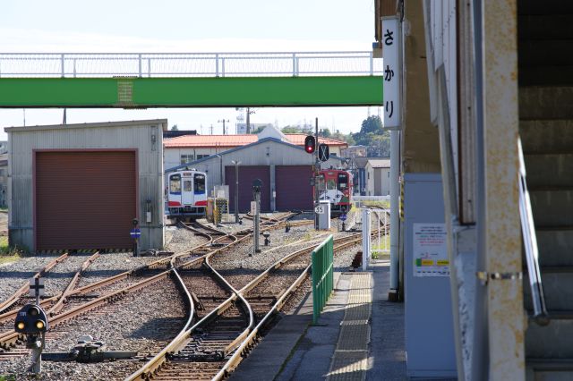 三陸鉄道の車庫。