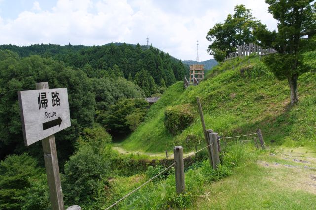 帰路を示す先はすぐに最初の分岐点へ戻ります。