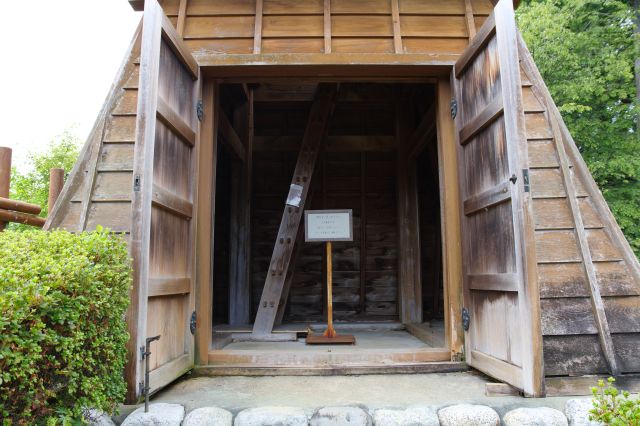 中のはしごを登ります。