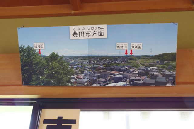 豊田市方面（東）の図。