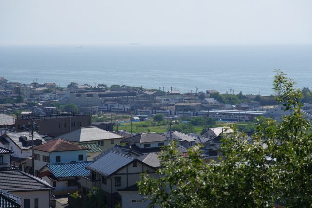電車の音を追うと名鉄・西ノ口駅、特急がすれ違っていました