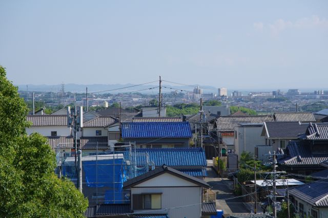 奥の山並み。