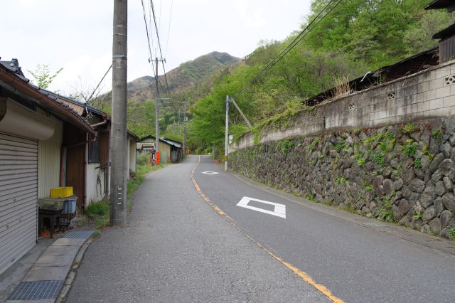 静かな古い住宅街を進みます。