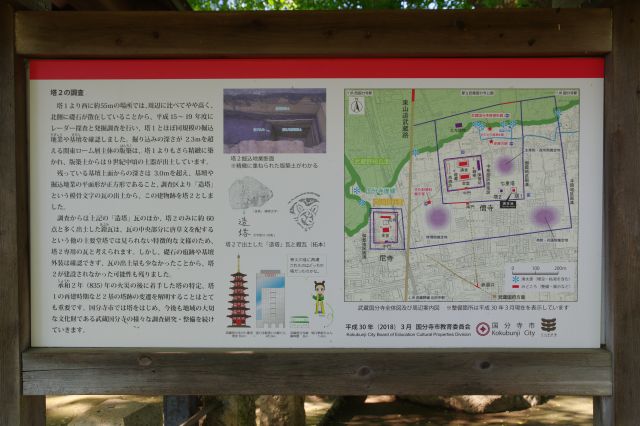 もう１枚の解説板、少し西に塔２があったのではという。