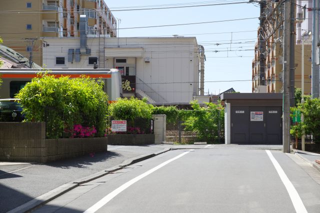 脇道から見ると武蔵野線と同じ高さ。