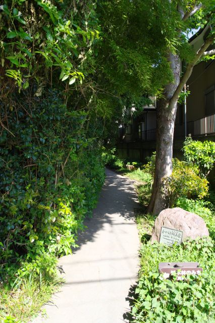 狭い路地をまずは左（東）に進みます。