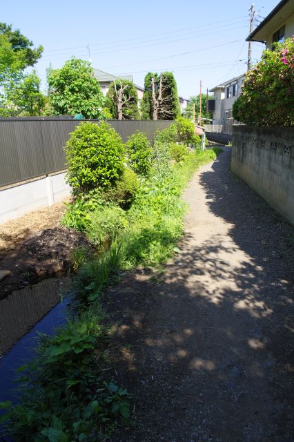 開けると住宅街の狭い路地という感じに。