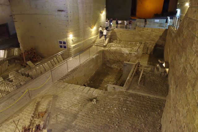 下には採掘した跡や道具の展示があります。。