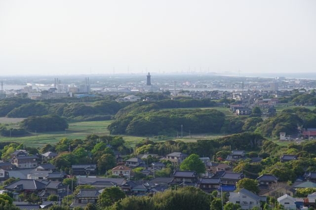 銚子駅の少し右のNTT銚子ビルと周辺。