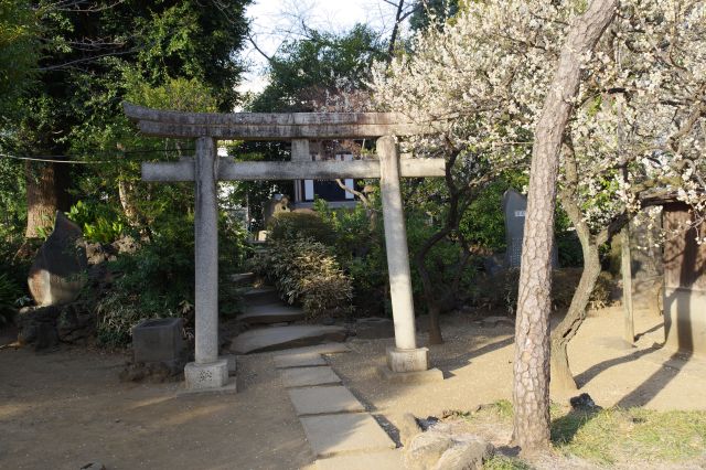 中ほど右側に御嶽神社。
