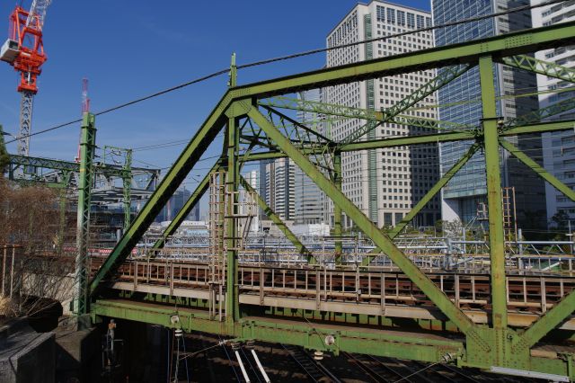 品川駅方面は工事中の雰囲気。
